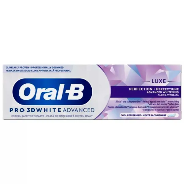 Pastă de dinţi Oral-B 3D White Advanced Luxe 75 g photo 1