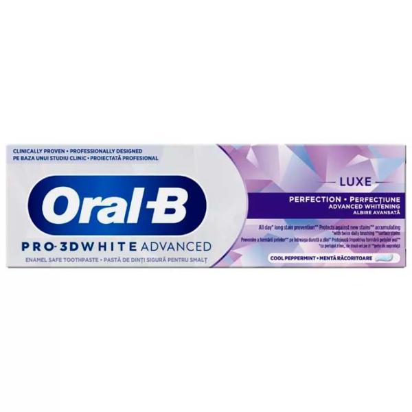 Pastă de dinţi Oral-B 3D White Advanced Luxe 75 g photo 1