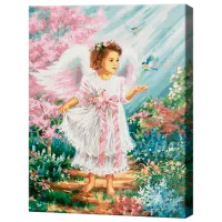 Картина по номерам Art Gallery Ангел среди цветов GX27188 50 x 40 см / Вертикальная