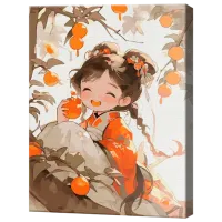 Pictură pe numere Art Gallery Fetiță cu portocale GX47798 50 x 40 cm / Verticală