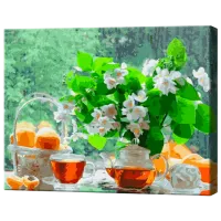 Картина по номерам Art Gallery Приятное чаепитие GX33261 50 x 40 см / Горизонтальная