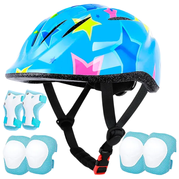 Protecție pentru transport Lamsion Helmet + Elbow Knee Pads, Roadking Blue Multicolor photo 1