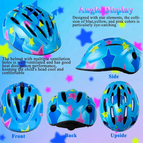 Protecție pentru transport Lamsion Helmet + Elbow Knee Pads, Roadking Blue Multicolor photo 3
