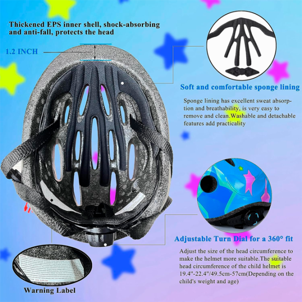 Protecție pentru transport Lamsion Helmet + Elbow Knee Pads, Roadking Blue Multicolor photo 5