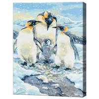 Картина по номерам Art Gallery Семья пингвинов GX43298 50 x 40 см / Вертикальная