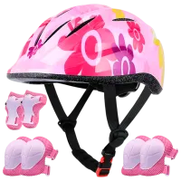 Экипировка для транспорта Lamsion Helmet + Elbow Knee Pads, Roadking Розовый Разноцветный