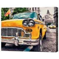 Картина по номерам Art Gallery Ретро такси GX34022 50 x 40 см / Горизонтальная