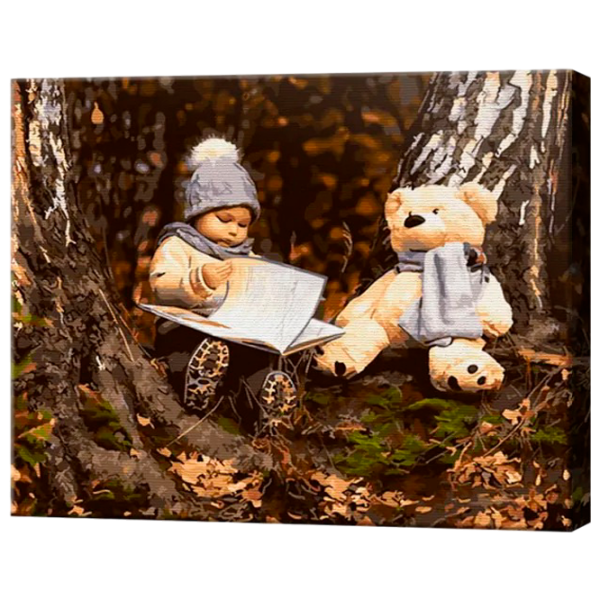Pictură pe numere Art Gallery Baiețel cu un ursuleț de pluș GX34456 50 x 40 cm / Orizontală photo 1 Pictură pe numere Art Gallery Baiețel cu un ursuleț de pluș GX34456 50 x 40 cm / Orizontală photo 1