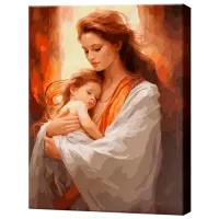 Картина по номерам Art Gallery Мама с дочкой GX46438 50 x 40 см / Вертикальная