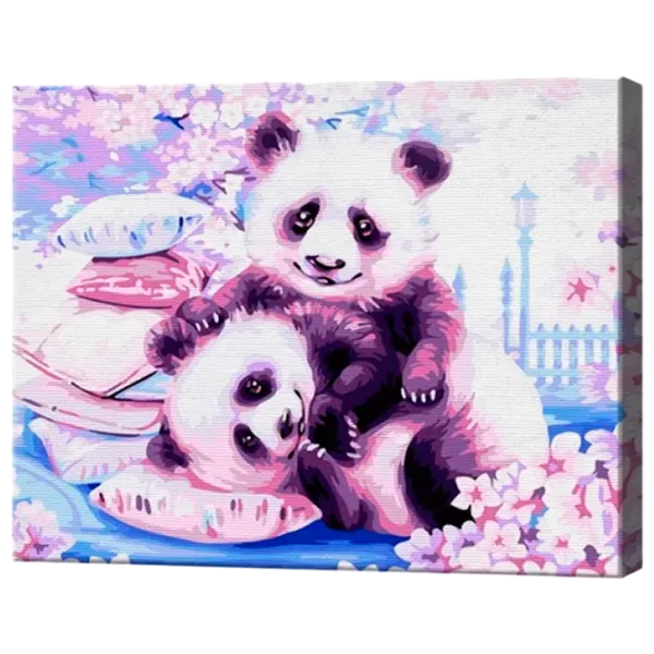 Pictură pe numere Art Gallery Urșii panda drăguți GX39085 50 x 40 cm / Orizontală photo 1 Pictură pe numere Art Gallery Urșii panda drăguți GX39085 50 x 40 cm / Orizontală photo 1