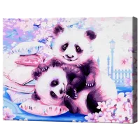 Картина по номерам Art Gallery Милые панды GX39085 50 x 40 см / Горизонтальная