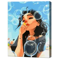 Pictură pe numere Art Gallery Bule de săpun GX47591 50 x 40 cm / Verticală