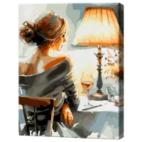 Картина по номерам Art Gallery Задумчивая блондинка GX47574 50 x 40 см / Вертикальная