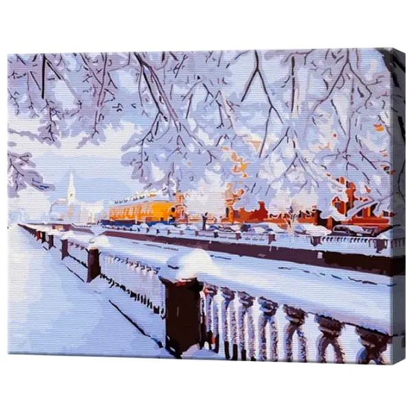 Pictură pe numere Art Gallery Orașul pe râul înzăpezit GX33785 50 x 40 cm / Orizontală photo 1 Pictură pe numere Art Gallery Orașul pe râul înzăpezit GX33785 50 x 40 cm / Orizontală photo 1