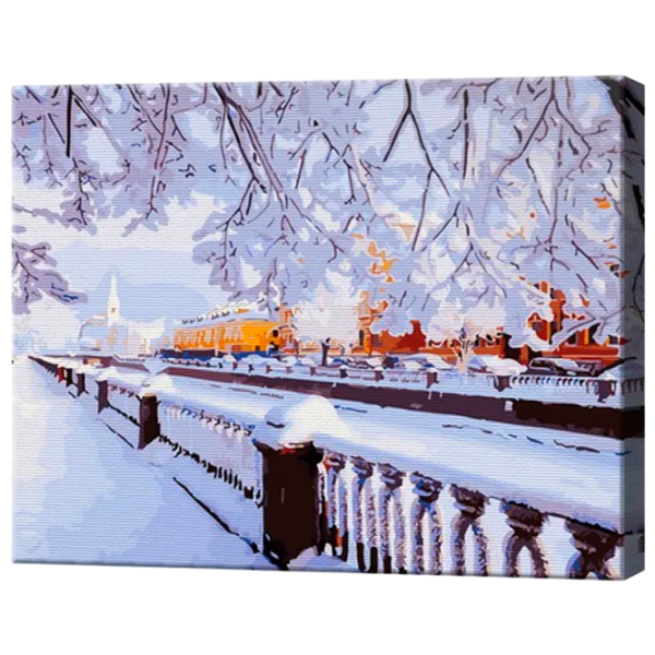 Pictură pe numere Art Gallery Orașul pe râul înzăpezit GX33785 50 x 40 cm / Orizontală photo 1 Pictură pe numere Art Gallery Orașul pe râul înzăpezit GX33785 50 x 40 cm / Orizontală photo 1
