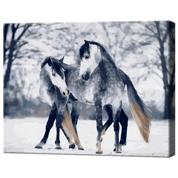 Картина по номерам Art Gallery Серые кони GX39680 50 x 40 см / Горизонтальная photo 1 Картина по номерам Art Gallery Серые кони GX39680 50 x 40 см / Горизонтальная photo 1