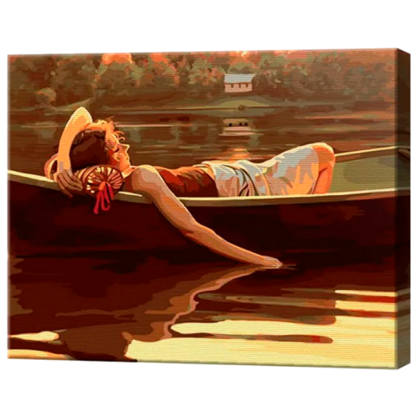 Pictură pe numere Art Gallery Plimbare cu barca relaxantă GX23759 50 x 40 cm / Orizontală photo 1