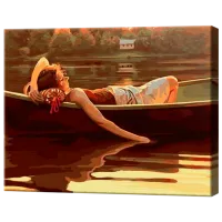 Pictură pe numere Art Gallery Plimbare cu barca relaxantă GX23759 50 x 40 cm / Orizontală