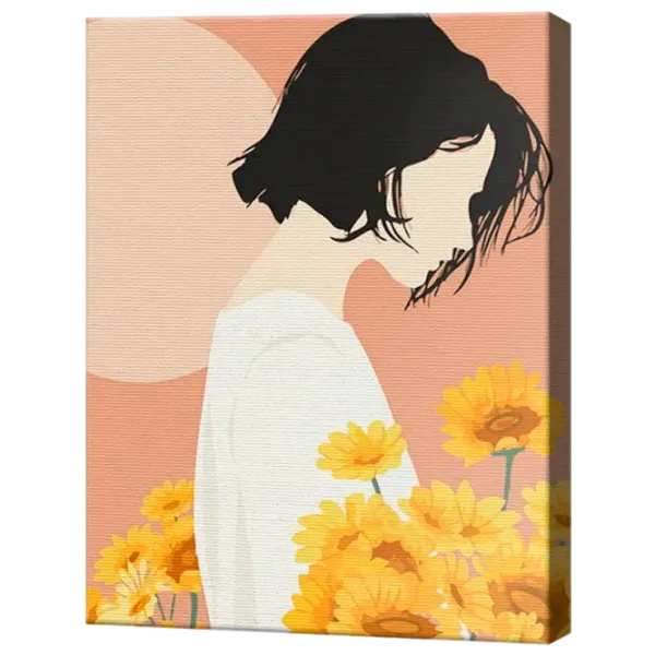 Pictură pe numere Art Gallery Profilul fetei în nuanțe pastelate GX41328 50 x 40 cm / Verticală photo 1