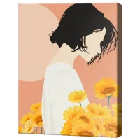 Pictură pe numere Art Gallery Profilul fetei în nuanțe pastelate GX41328 50 x 40 cm / Verticală