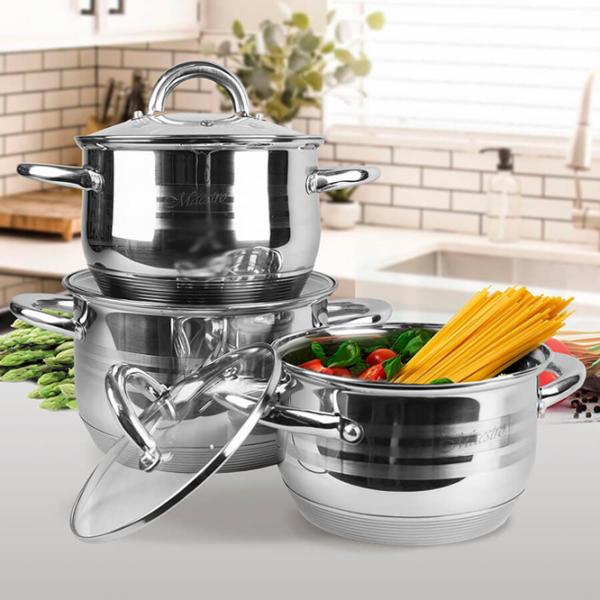 Set de cratițe Maestro Mr-3513-6L 2.9l Oțel inoxidabil / Steel photo 4 Set de cratițe Maestro Mr-3513-6L 2.9l Oțel inoxidabil / Steel photo 4