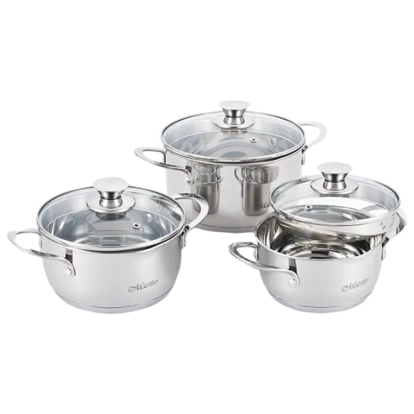 Set de cratițe Maestro Mr-3510-6L 2l Inox / Inox photo 1 Set de cratițe Maestro Mr-3510-6L 2l Inox / Inox photo 1