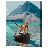 Картина по номерам Art Gallery Котик путешественник GX32121 50 x 40 см / Вертикальная