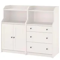 Шкаф для прихожей Ikea Hauga ДСП / White