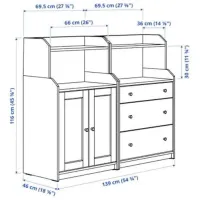 Dulap pentru antreu Ikea Hauga PAL / White photo 5