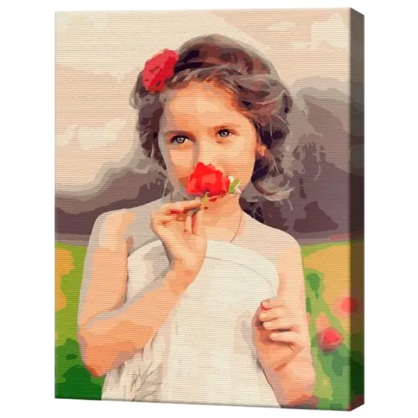 Pictură pe numere Art Gallery Fetiță cu un trandafir GX39767 50 x 40 cm / Verticală photo 1 Pictură pe numere Art Gallery Fetiță cu un trandafir GX39767 50 x 40 cm / Verticală photo 1