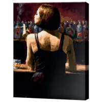 Pictură pe numere Art Gallery Fata la un cocktail GX38865 50 x 40 cm / Verticală