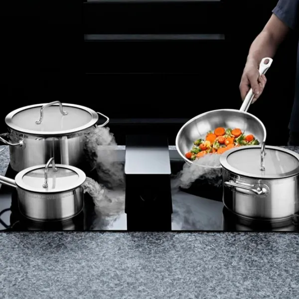 Набор кастрюль BergHOFF Downdraft 6.2л Нержавеющая сталь / Стальной photo 3 Набор кастрюль BergHOFF Downdraft 6.2л Нержавеющая сталь / Стальной photo 3