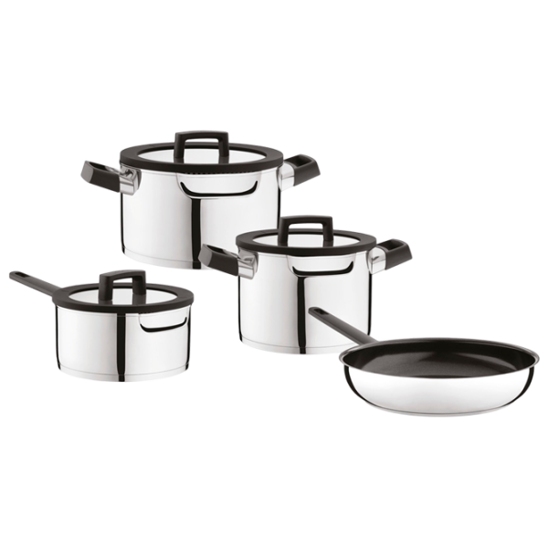 Набор кастрюль BergHOFF Uqonic Downdraft 2.8л Нержавеющая сталь / Стальной photo 1 Набор кастрюль BergHOFF Uqonic Downdraft 2.8л Нержавеющая сталь / Стальной photo 1
