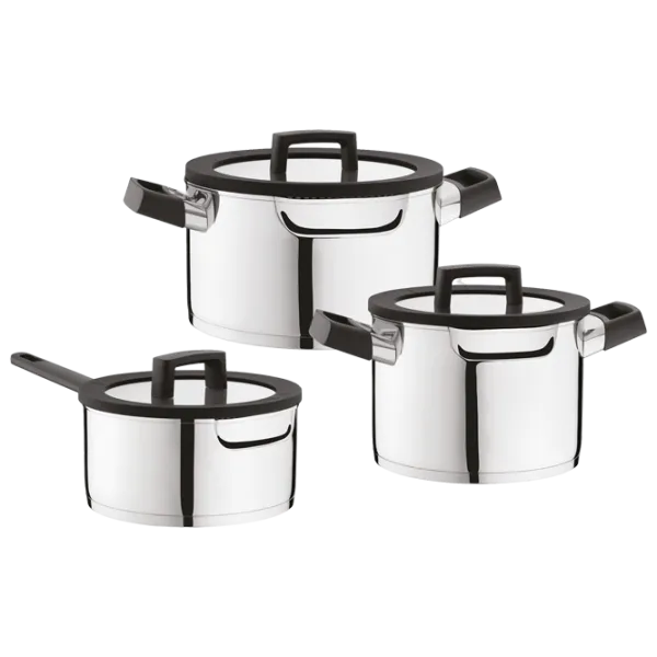 Набор кастрюль BergHOFF Uqonic Downdraft 2.8л Нержавеющая сталь / Стальной photo 1