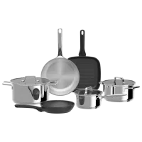 Набор кастрюль BergHOFF Helix 1л Нержавеющая сталь / Стальной