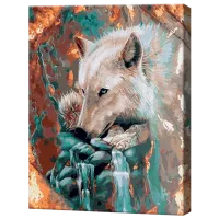 Картина по номерам Art Gallery Серый волк GX44413 50 x 40 см / Вертикальная