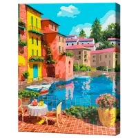 Картина по номерам Art Gallery Яркий отдых у бассейна GX44076 50 x 40 см / Вертикальная