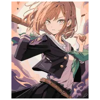 Pictură pe numere Ideyka Fata curajoasă KHO8391 50 x 40 cm / Verticală