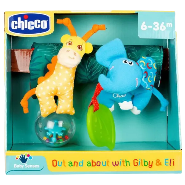 Jucărie moale Chicco Animals Gliby & Eli 10060 0+ / Multicolor photo 3