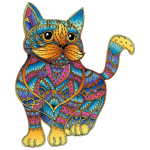 Настольная игра Eureka E2D Rainbow Wooden Cat 5+/ Головоломка photo 1