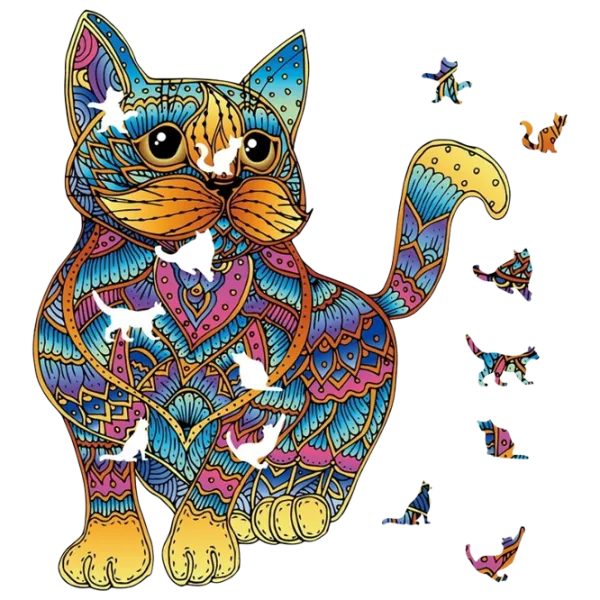 Настольная игра Eureka E2D Rainbow Wooden Cat 5+/ Головоломка photo 3