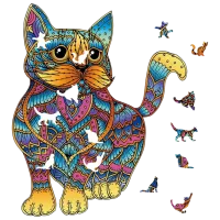 Joc de masă Eureka E2D Rainbow Wooden Cat 5+/ Brain Puzzle photo 3
