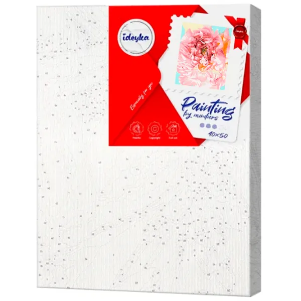 Pictură pe numere Ideyka Bujor gingaș ©Ira Volkova KHO2996 50 x 40 cm / Orizontală photo 4