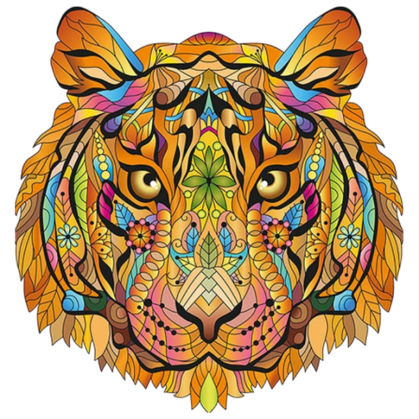 Настольная игра Eureka E2D Rainbow Wooden Puzzle TIGER 7+/ Головоломка photo 1