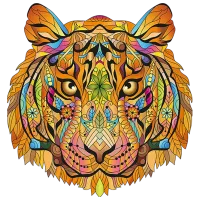 Настольная игра Eureka E2D Rainbow Wooden Puzzle TIGER 7+/ Головоломка