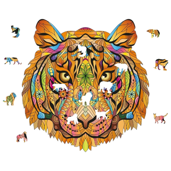 Настольная игра Eureka E2D Rainbow Wooden Puzzle TIGER 7+/ Головоломка photo 3