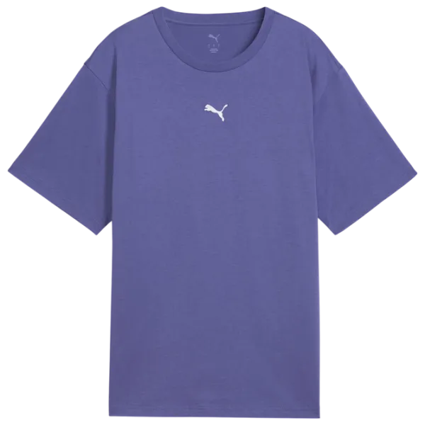 Tricou pentru femei Puma Ess Logo Relaxed Tee 100% bumbac / Blue photo 1