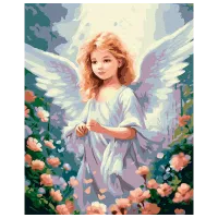 Pictură pe numere Ideyka Înger blond KHO5121 50 x 40 cm / Verticală