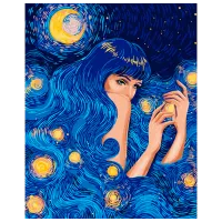 Pictură pe numere Ideyka Frumoasa înstelată KHO5086 50 x 40 cm / Verticală