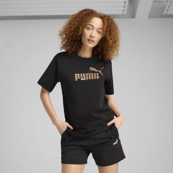 Tricou pentru femei Puma Ess Graphic Animal Graphic Tee 100% bumbac / Black photo 4